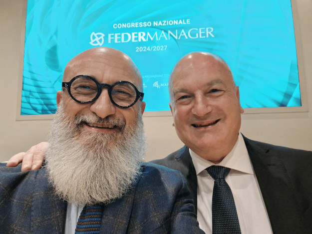 [nella foto Fulvio D'Alessandro Presidente Federmanager Cuneo e Valter Quercioli Presidente nazionale Federmanager]