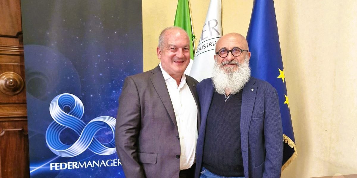 Il Presidente federale Valter Quercioli con Fulvio D'Alessandro Presidente Federmanager Cuneo