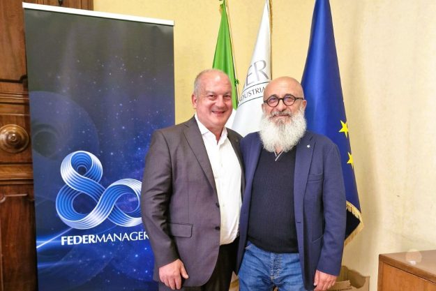 Il Presidente federale Valter Quercioli con Fulvio D’Alessandro Presidente Federmanager Cuneo Il Presidente federale Valter Quercioli con Fulvio D'Alessandro Presidente Federmanager Cuneo