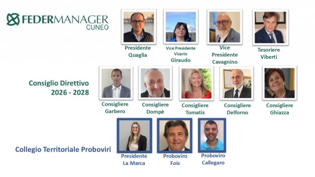 Consiglio Direttivo Federmanager Cuneo e Collegio Territoriale dei Proboviri Consiglio Direttivo Federmanager Cuneo e Collegio Territoriale dei Proboviri