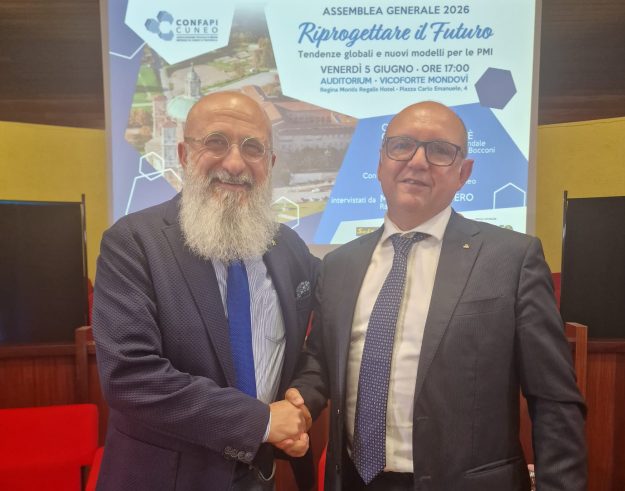 Fulvio D’Alessandro con Massimo Marengo Assemblea Confapi Cuneo
